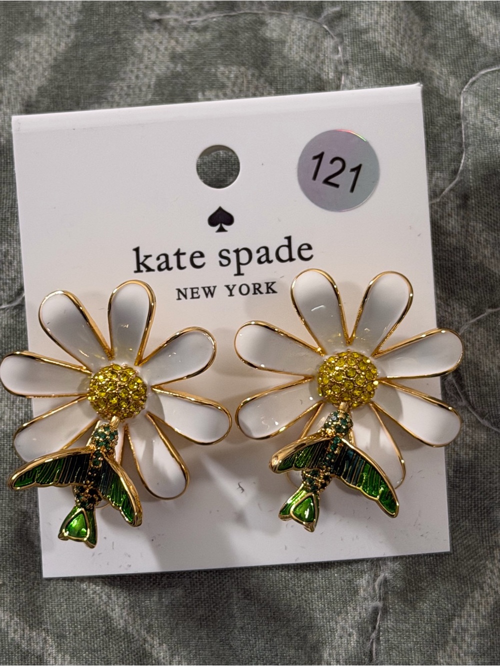 Kate Spade Daisy Hummingbird Drop Earrings